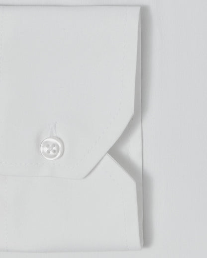 Stretch Cotton Blend White Blend Dress Shirt 3
