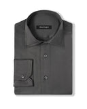 Easy-Care Black Fine Twill Dress Shirt 1