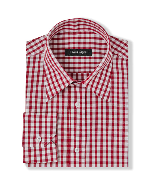 Red Gingham Dress Shirt 1