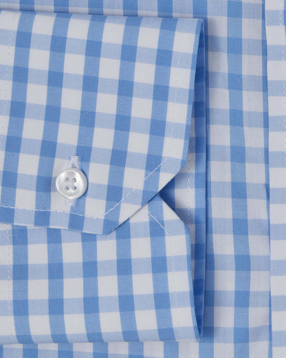 Light Blue Gingham Dress Shirt 3