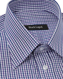 Purple and Navy Tattersall Dress Shirt 2
