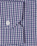 Purple and Navy Tattersall Dress Shirt 3