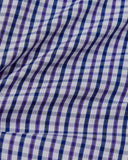 Purple and Navy Tattersall Dress Shirt 4