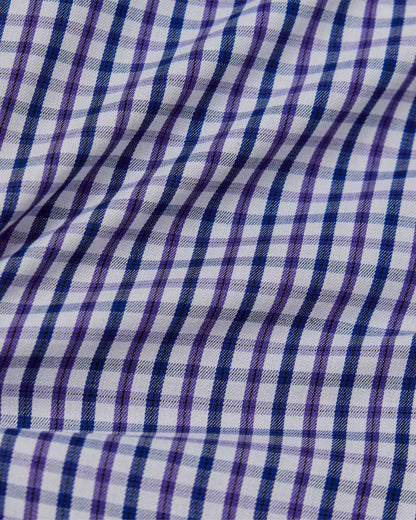Purple and Navy Tattersall Dress Shirt 4
