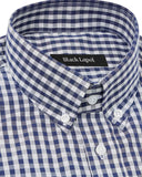 Navy Melange Gingham Casual Shirt 2