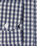 Navy Melange Gingham Casual Shirt 3