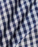 Navy Melange Gingham Casual Shirt 4