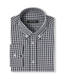 Grey Melange Gingham Casual Shirt 1