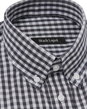 Grey Melange Gingham Casual Shirt 2