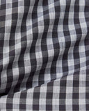 Grey Melange Gingham Casual Shirt 4