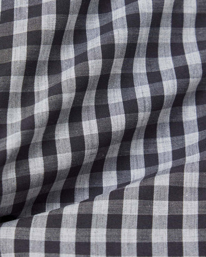 Grey Melange Gingham Casual Shirt 4