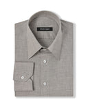 Light Grey Melange Poplin Dress Shirt 1