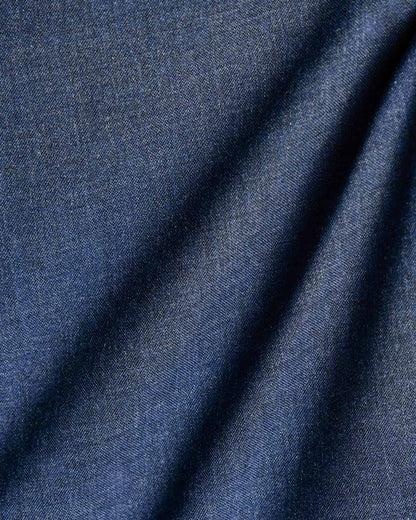 Dark Blue Melange Polin Dress Shirt 4