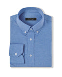Blue Houndstooth Performance Pique Knit Shirt 1