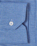 Blue Houndstooth Performance Pique Knit Shirt 3