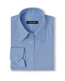 Blue Herringbone Performance Pique Knit Shirt 1