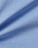 Blue Herringbone Performance Pique Knit Shirt 4