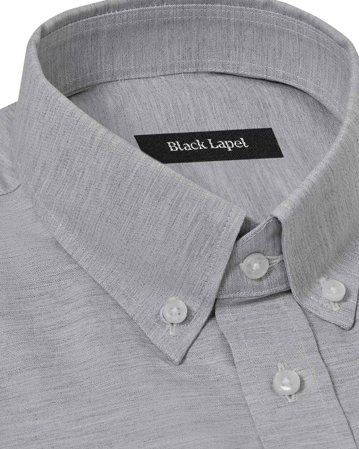 Light Grey Casual Pinpoint Dress Shirt 2