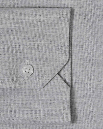 Light Grey Casual Pinpoint Dress Shirt 3