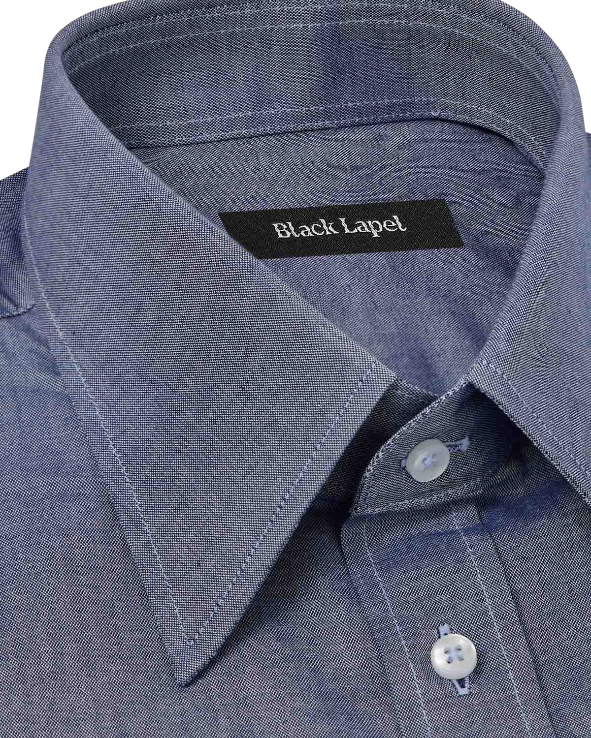 Indigo Blue Casual Pinpoint Dress Shirt 2