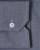 Indigo Blue Casual Pinpoint Dress Shirt 3