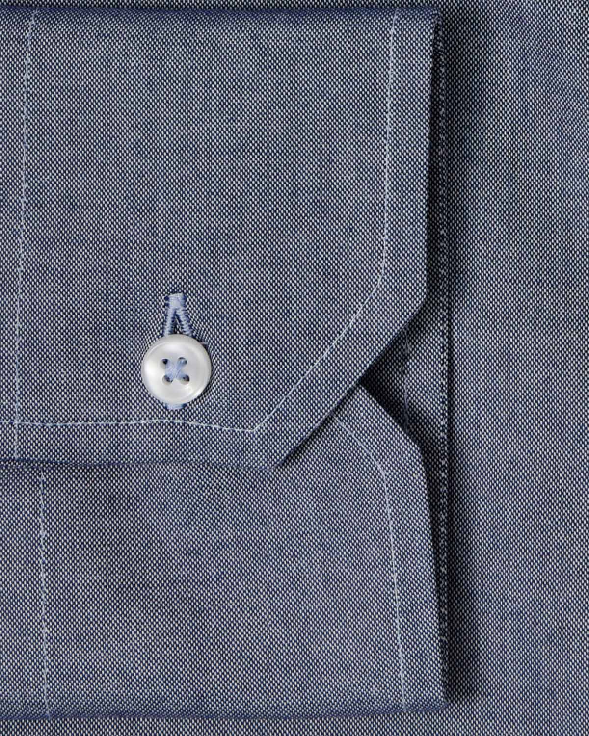 Indigo Blue Casual Pinpoint Dress Shirt 3