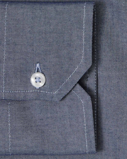Indigo Blue Casual Pinpoint Dress Shirt 3