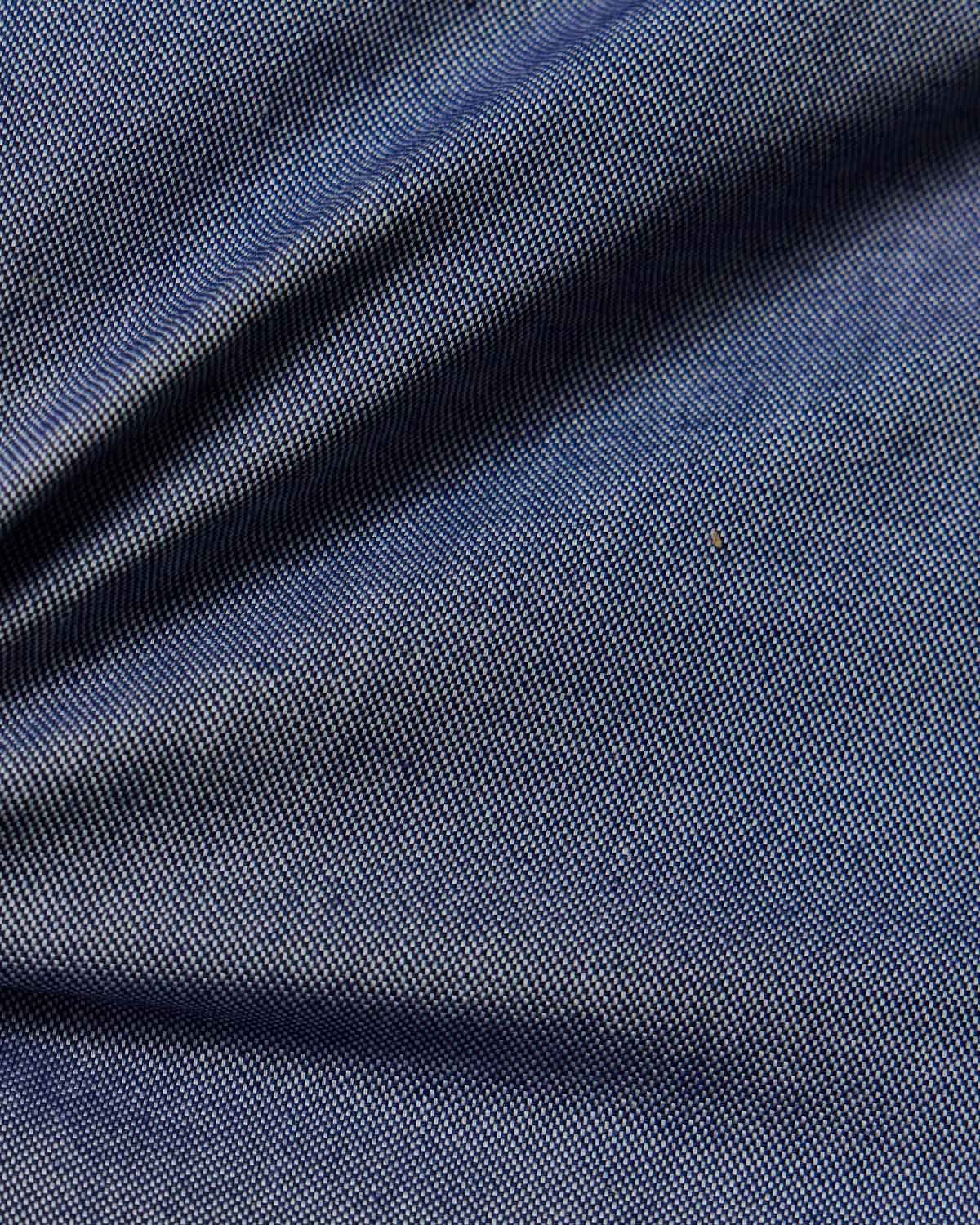 Indigo Blue Casual Pinpoint Dress Shirt 4