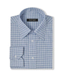 Blue Triple Windowpane Dress Shirt 1