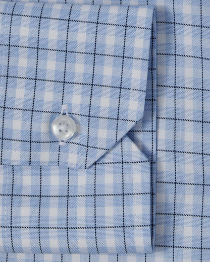 Blue Multi-Check Dress Shirt 3