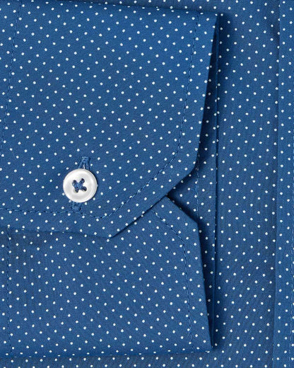 Navy with White Dots Dress Shirt 3