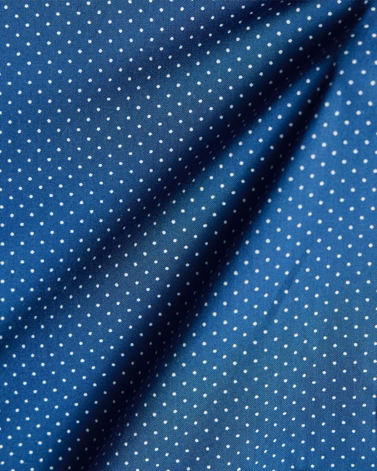 Navy with White Dots Dress Shirt 4