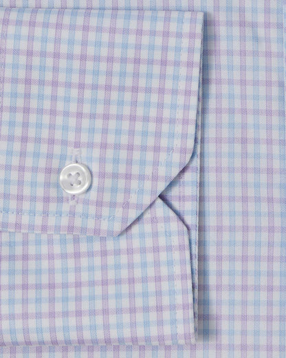 Blue and Purple Check Dress Shirt 3
