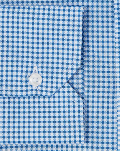 Blue Mod Dots Printed Dress Shirt 3