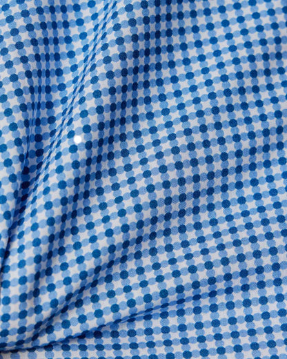 Blue Mod Dots Printed Dress Shirt 4