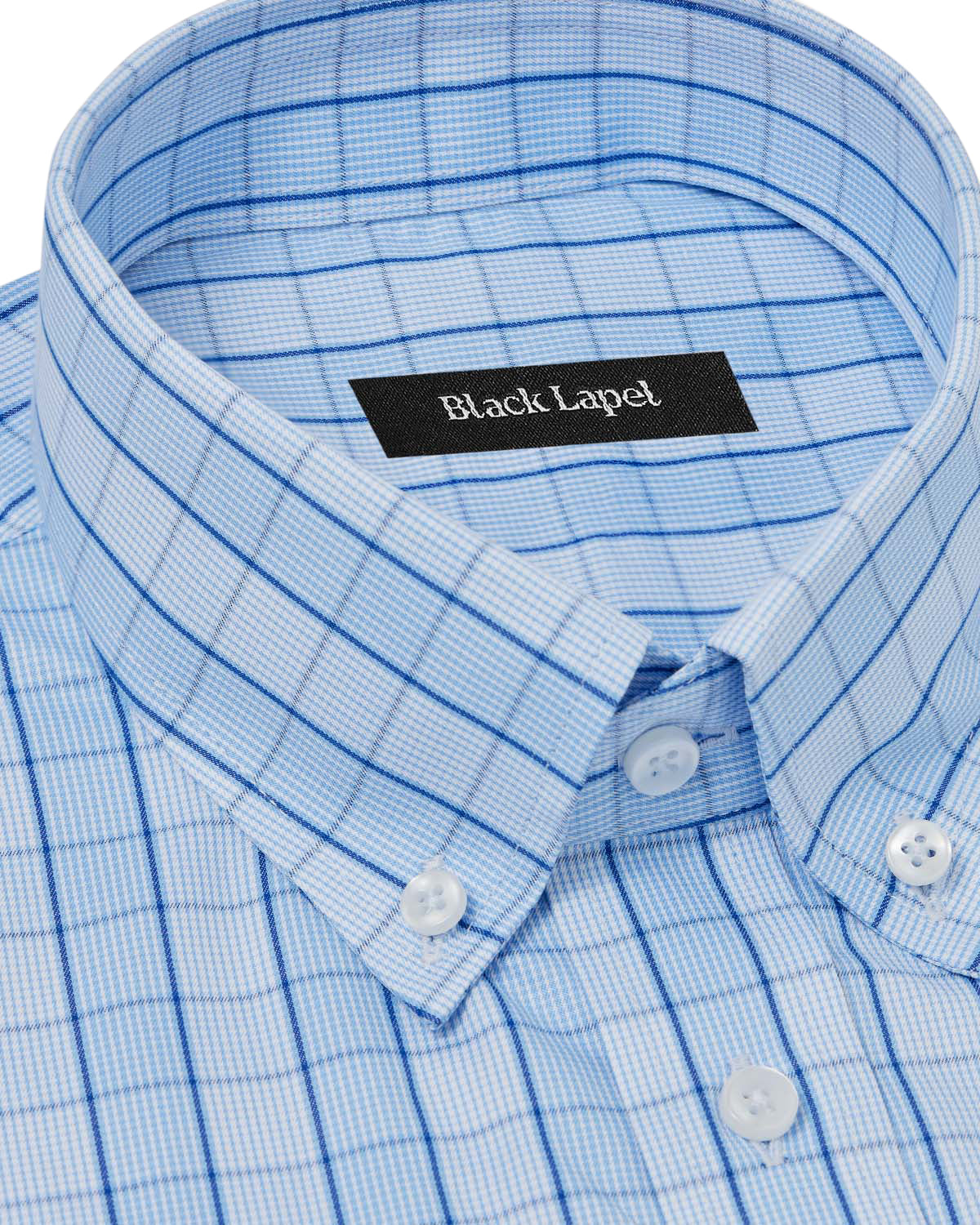Portugese Blue on Blue Check Dress Shirt 2