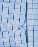 Portugese Blue on Blue Check Dress Shirt 3