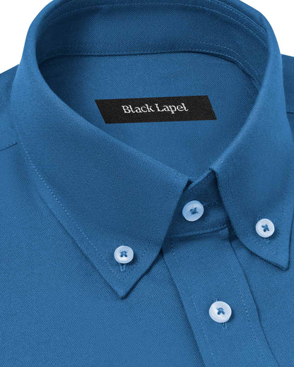 Portuguese Slate Blue Oxford Dress Shirt 2