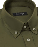 Campus Olive Green Oxford Dress Shirt 2