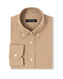 Tan Brushed Oxford Dress Shirt 1