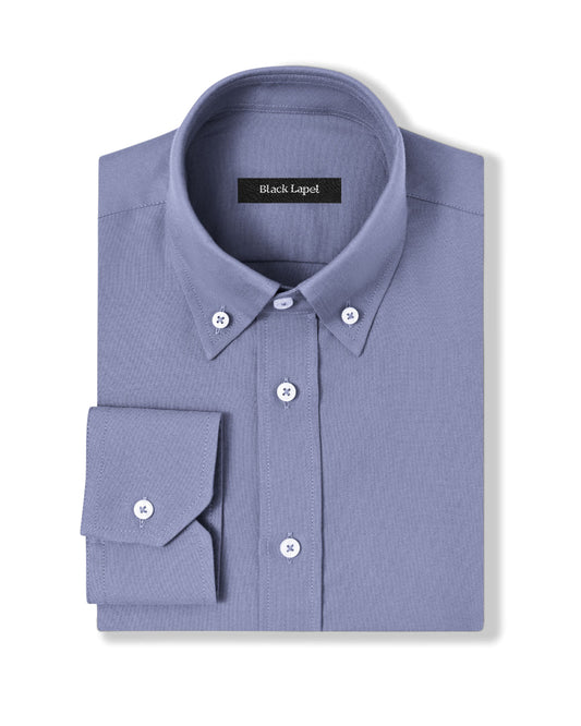 Grey Brushed Oxford Dress Shirt 1