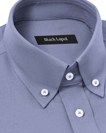 Grey Brushed Oxford Dress Shirt 2