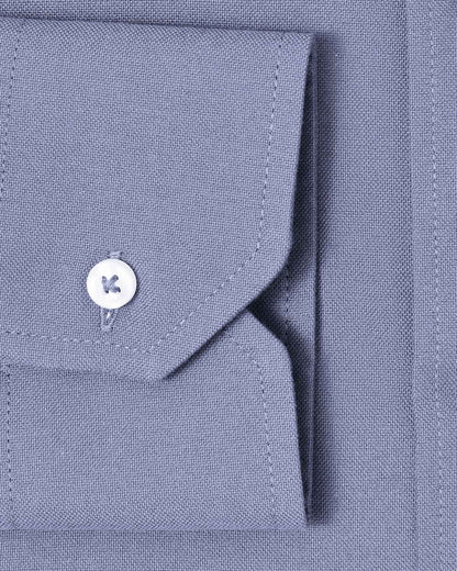 Grey Brushed Oxford Dress Shirt 3