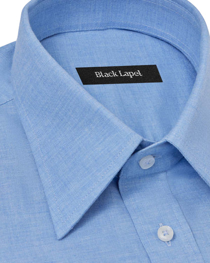 Natural Stretch Light Blue Brushed Twill Dress Shirt 2