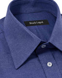 Natural Stretch Dark Blue Brushed Twill Dress Shirt 2