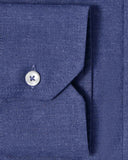 Natural Stretch Dark Blue Brushed Twill Dress Shirt 3