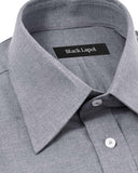 Natural Stretch Light Grey Brushed Twill Dress Shirt 2