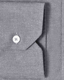 Natural Stretch Light Grey Brushed Twill Dress Shirt 3