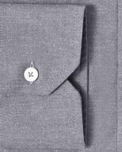 Natural Stretch Light Grey Brushed Twill Dress Shirt 3
