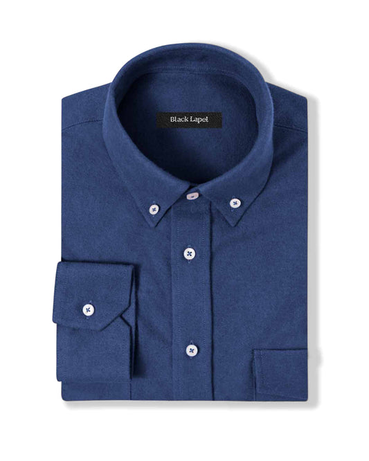 Dusk Blue Chamois Flannel Casual Shirt 1